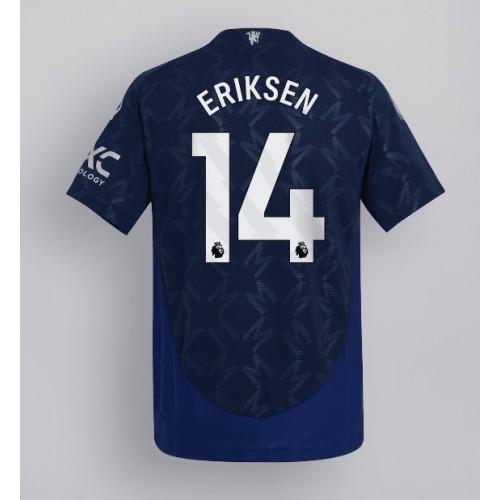 Fotbalové Dres Manchester United Christian Eriksen #14 Venkovní 2024-25 Krátký Rukáv